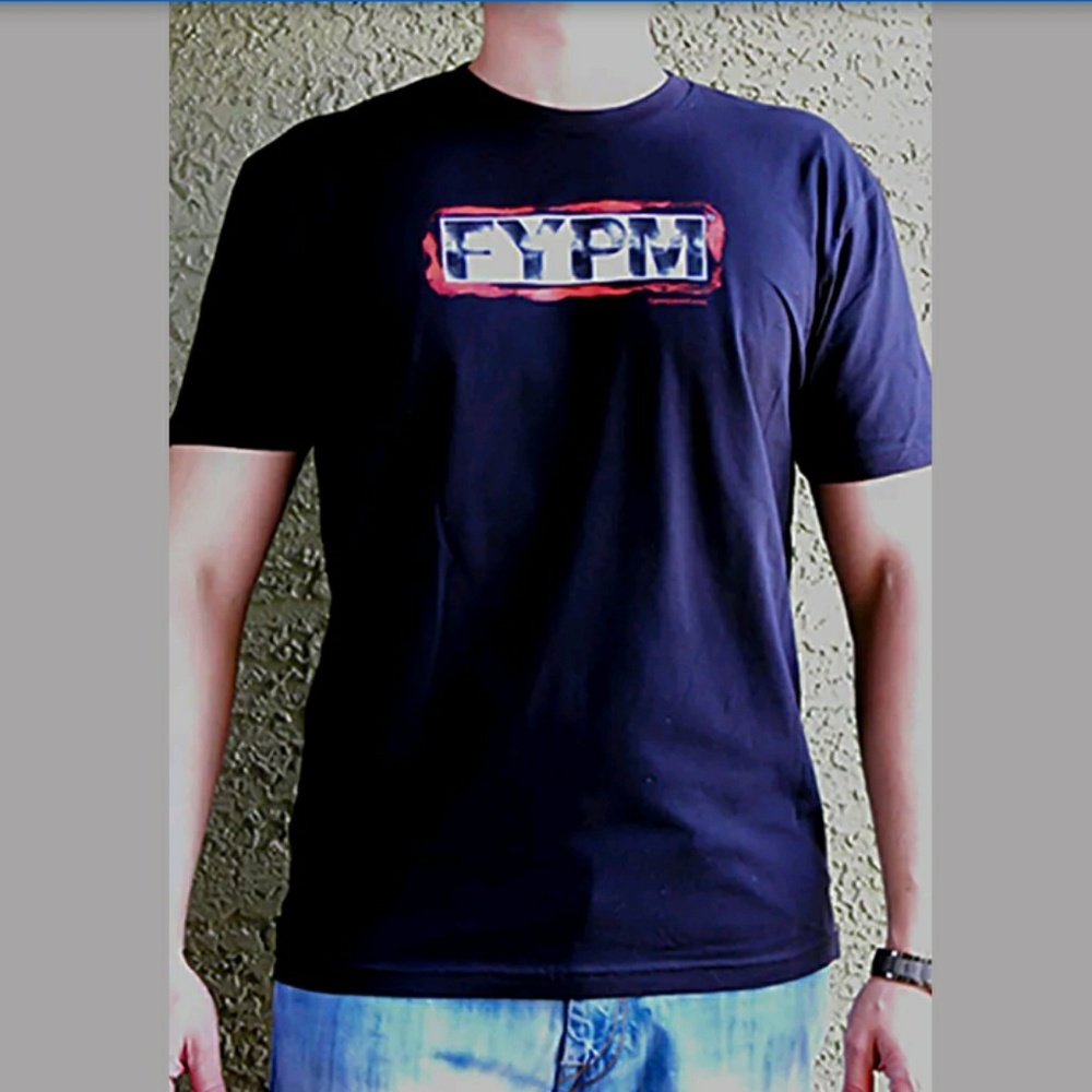 Black T-Shirt/ Red stamp logo